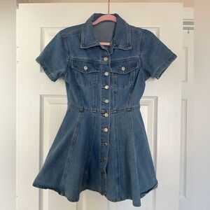 Mini denim dress
